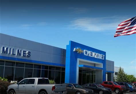 Milnes chevrolet - Milnes Chevrolet is a dealership that offers new and used Chevrolet vehicles, service, parts and financing. Find out the showroom and sales hours, contact information and website link. 